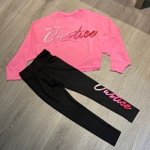 NWT Justice 2 piece matching outfit